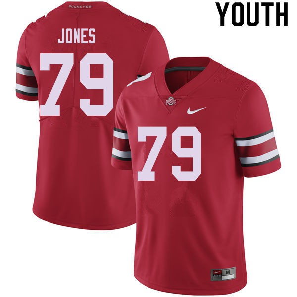 Ohio State Buckeyes #79 Dawand Jones Youth Embroidery Jersey Red